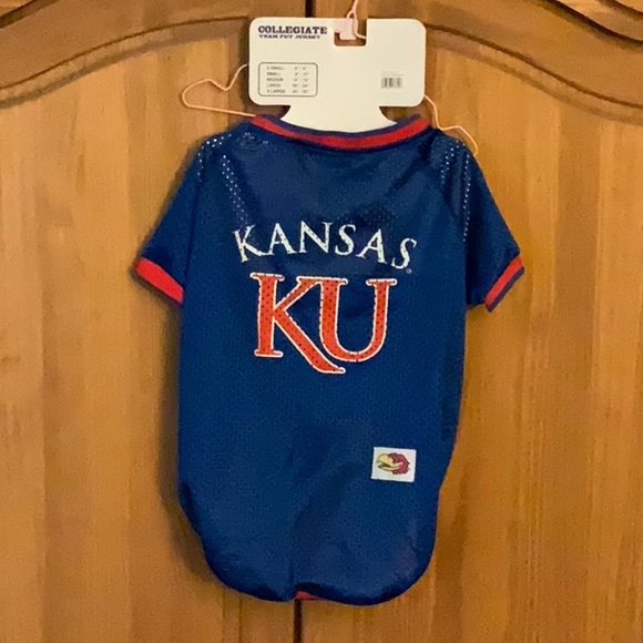 NWT COLLEGIATE TEAM PET JERSEY KANSAS JAYHAWKS SIZE LARGE 20”-24”. - Picture 2 of 6